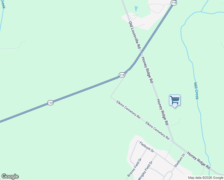map of restaurants, bars, coffee shops, grocery stores, and more near 489 Elkins Cemetery Road in Guyton