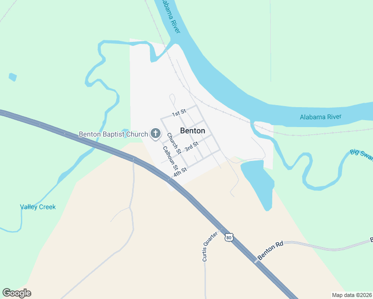 map of restaurants, bars, coffee shops, grocery stores, and more near 3rd Street in Benton