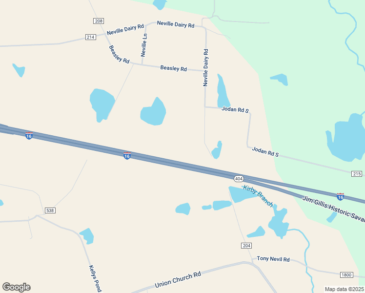 map of restaurants, bars, coffee shops, grocery stores, and more near 2213 Neville Dairy Road in Register
