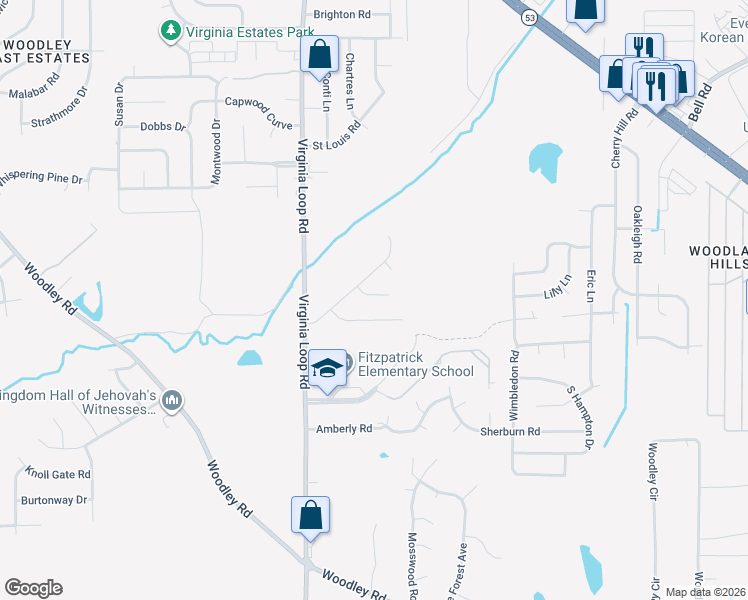 map of restaurants, bars, coffee shops, grocery stores, and more near 4004 Monterey Court in Montgomery