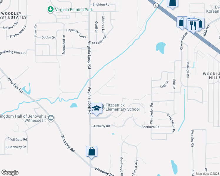 map of restaurants, bars, coffee shops, grocery stores, and more near 4004 Monterey Court in Montgomery