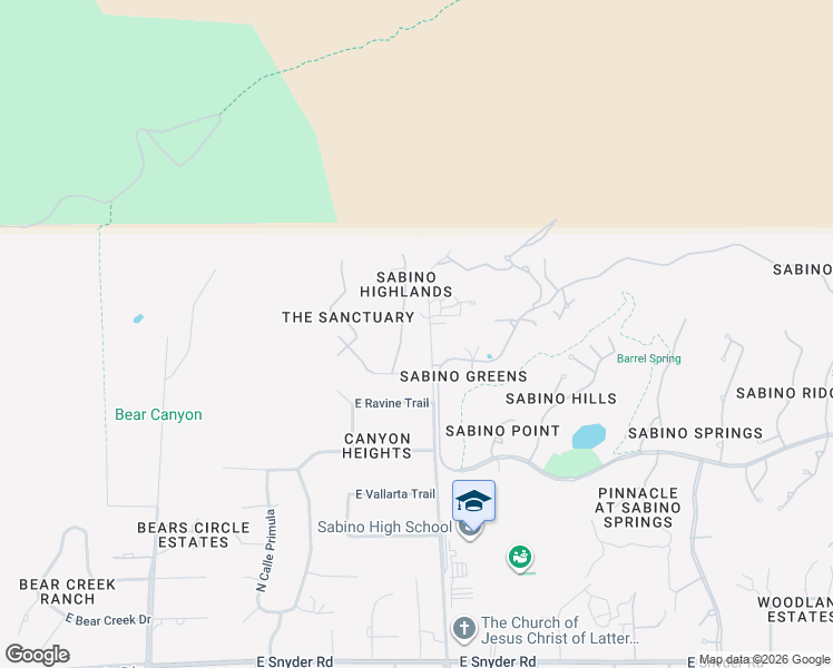 map of restaurants, bars, coffee shops, grocery stores, and more near 5401 N Bowes Rd in Tucson
