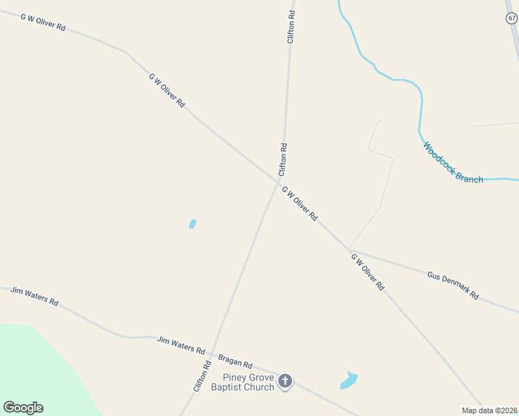 map of restaurants, bars, coffee shops, grocery stores, and more near 1365 Clifton Road in Statesboro