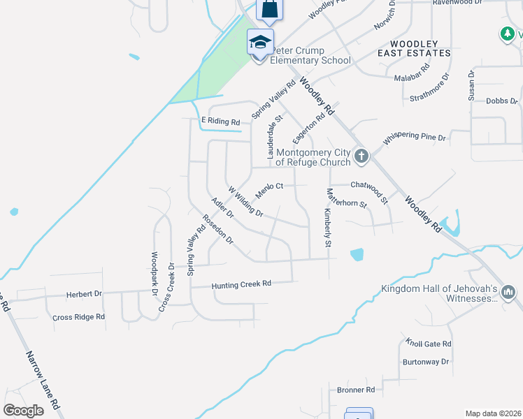 map of restaurants, bars, coffee shops, grocery stores, and more near 429 Adler Drive in Montgomery