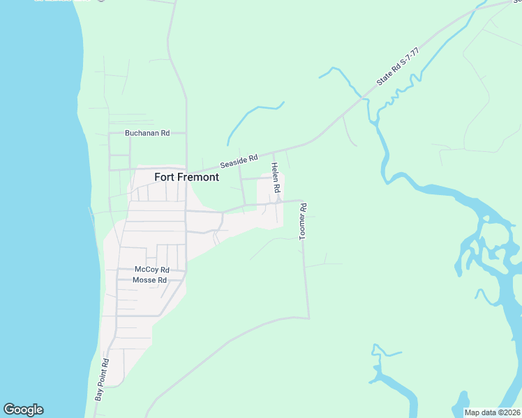 map of restaurants, bars, coffee shops, grocery stores, and more near 50 Toomer Road in Saint Helena Island