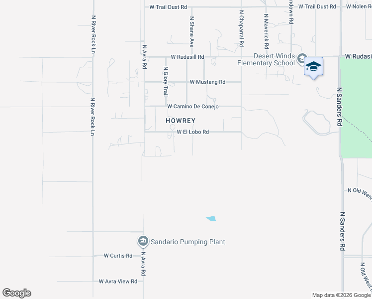 map of restaurants, bars, coffee shops, grocery stores, and more near 13205 West El Lobo Road in Tucson