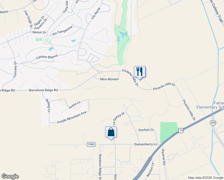 map of restaurants, bars, coffee shops, grocery stores, and more near 5605 Spanish Pointe Road in Las Cruces