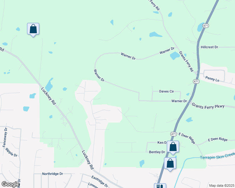 map of restaurants, bars, coffee shops, grocery stores, and more near 5075 Warner Drive in Brandon