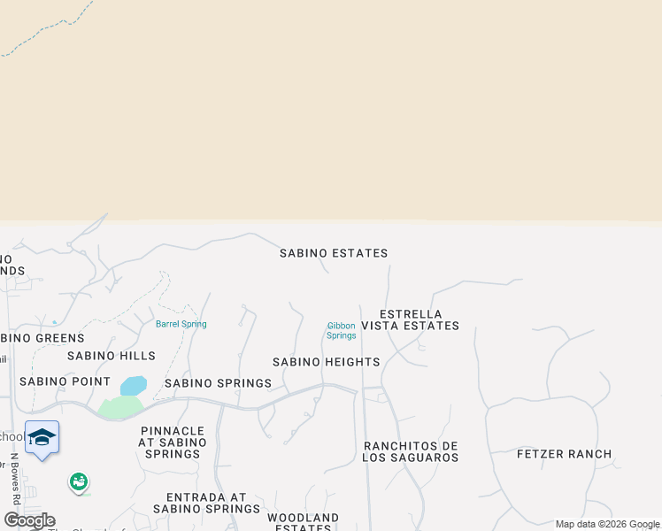 map of restaurants, bars, coffee shops, grocery stores, and more near 10255 East Sabino Estates Drive in Tucson