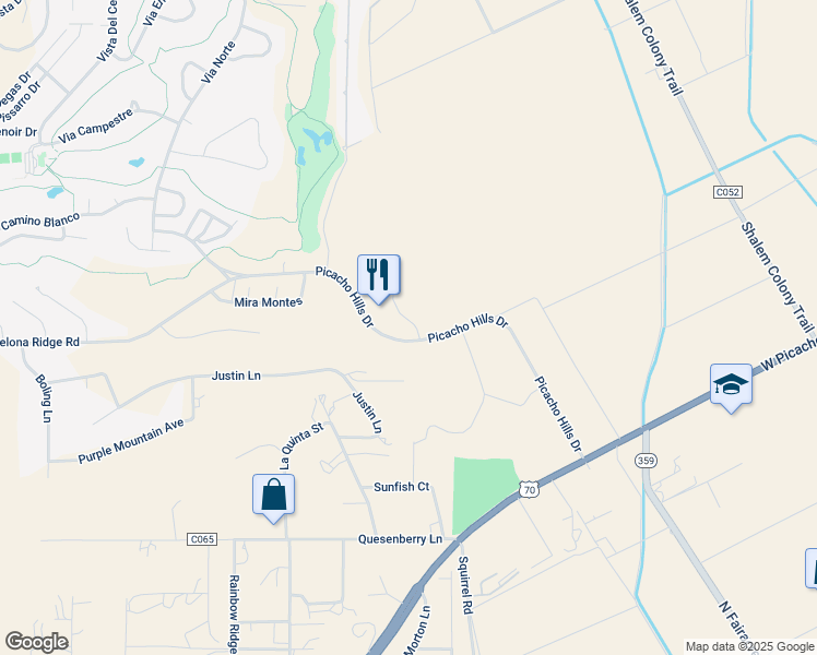 map of restaurants, bars, coffee shops, grocery stores, and more near 1109 Pueblo Gardens Court in Las Cruces