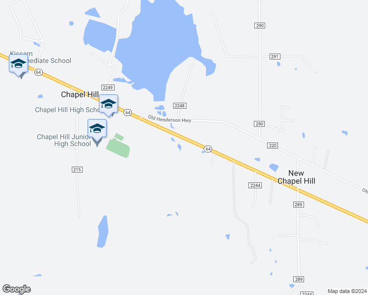 map of restaurants, bars, coffee shops, grocery stores, and more near 13586 Texas 64 in Tyler