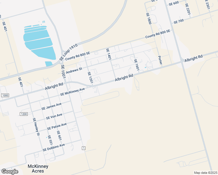 map of restaurants, bars, coffee shops, grocery stores, and more near 1290 Southeast 1000 in Andrews