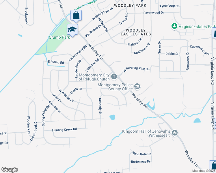 map of restaurants, bars, coffee shops, grocery stores, and more near 3817 Chatwood Street in Montgomery
