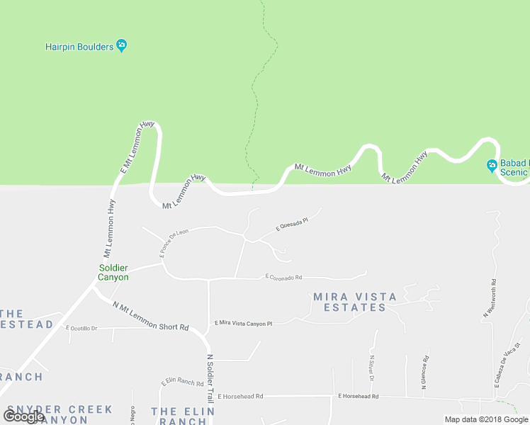 map of restaurants, bars, coffee shops, grocery stores, and more near 12031 East Quesada Place in Tucson
