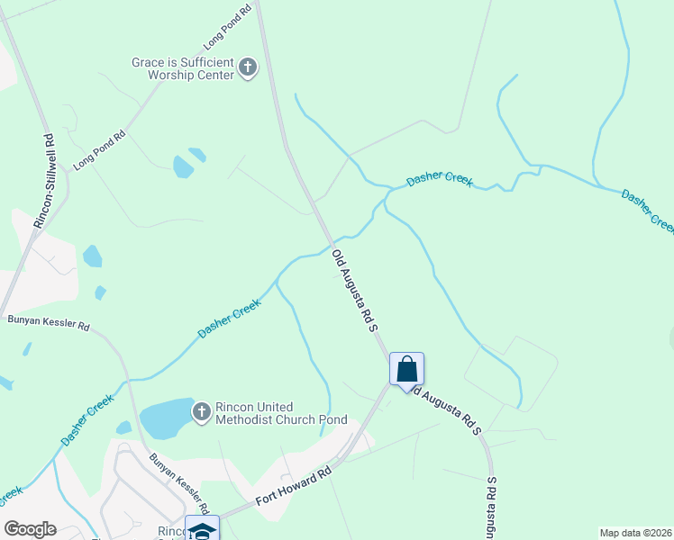 map of restaurants, bars, coffee shops, grocery stores, and more near 100 Drake Landing Drive in Rincon