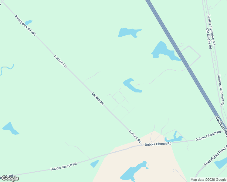 map of restaurants, bars, coffee shops, grocery stores, and more near 25 Lake Drive in Cochran