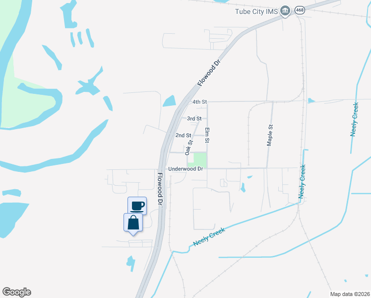 map of restaurants, bars, coffee shops, grocery stores, and more near 3550 1st Street in Flowood