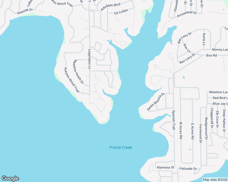 map of restaurants, bars, coffee shops, grocery stores, and more near 123 Little John Street in Gun Barrel City