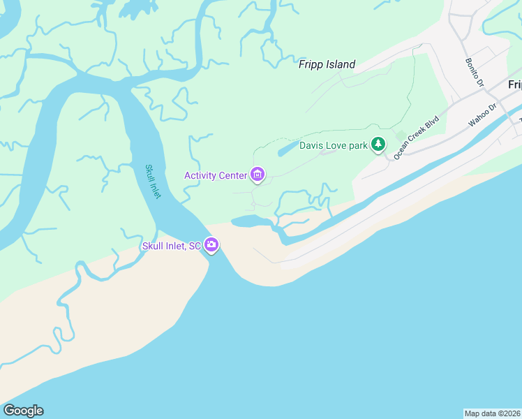 map of restaurants, bars, coffee shops, grocery stores, and more near 25 Sea Mist Road in Fripp Island