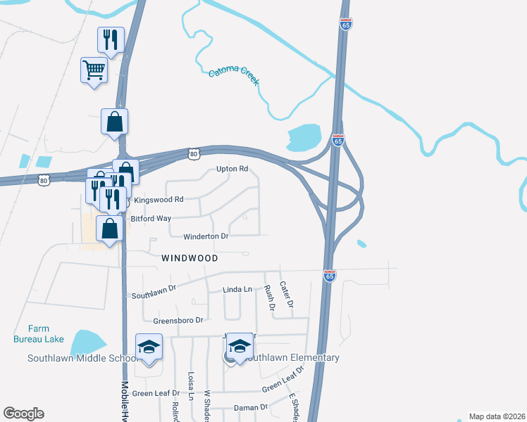map of restaurants, bars, coffee shops, grocery stores, and more near in Montgomery