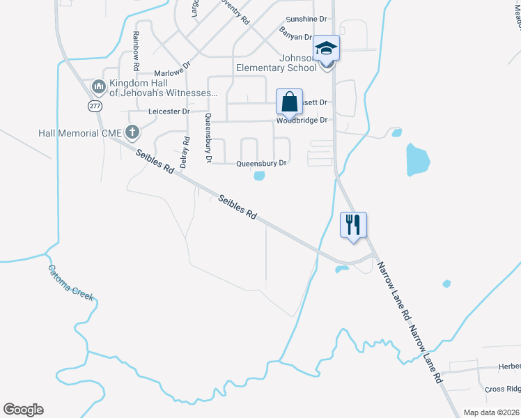 map of restaurants, bars, coffee shops, grocery stores, and more near 861 Seibles Road in Montgomery
