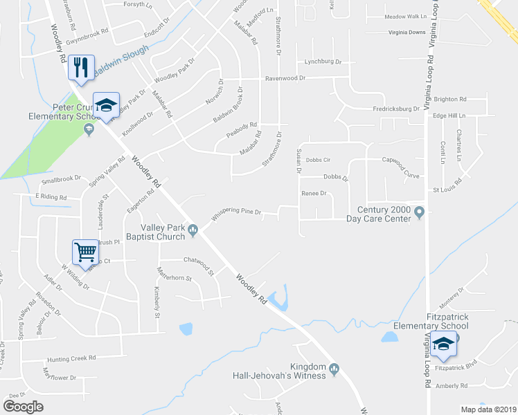 map of restaurants, bars, coffee shops, grocery stores, and more near 2695 Whispering Pine Drive in Montgomery