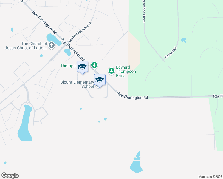 map of restaurants, bars, coffee shops, grocery stores, and more near 1486 Ray Thorington Road in Montgomery