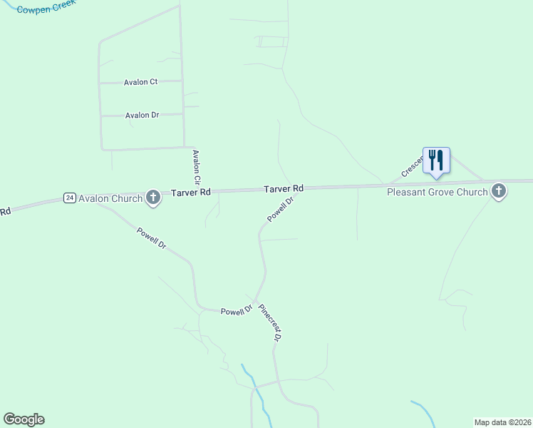 map of restaurants, bars, coffee shops, grocery stores, and more near 8 Powell Drive in Seale