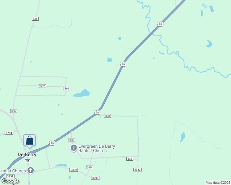 map of restaurants, bars, coffee shops, grocery stores, and more near 7606 U.S. 79 in De Berry