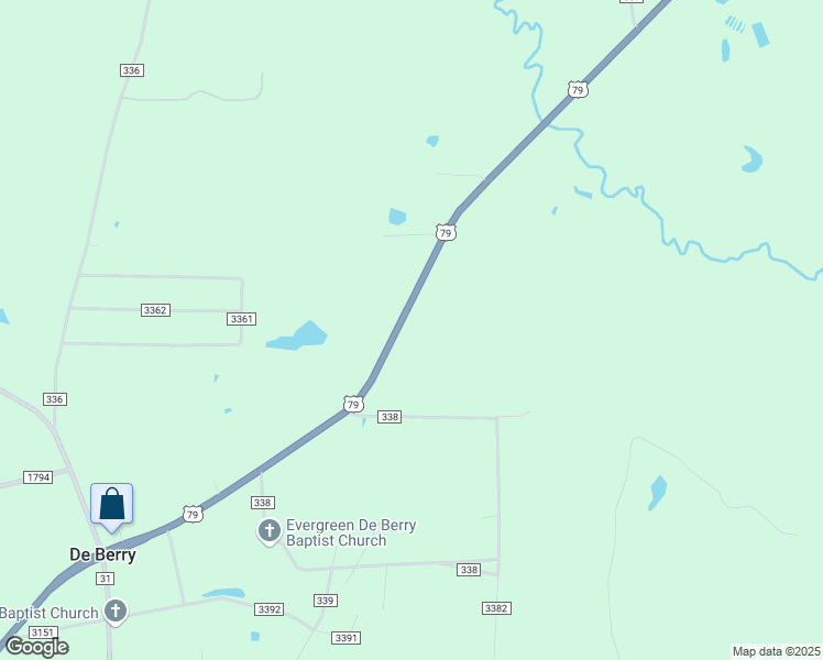map of restaurants, bars, coffee shops, grocery stores, and more near 7606 U.S. 79 in De Berry