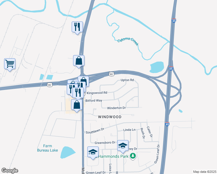 map of restaurants, bars, coffee shops, grocery stores, and more near 232-236 Upton Rd in Montgomery