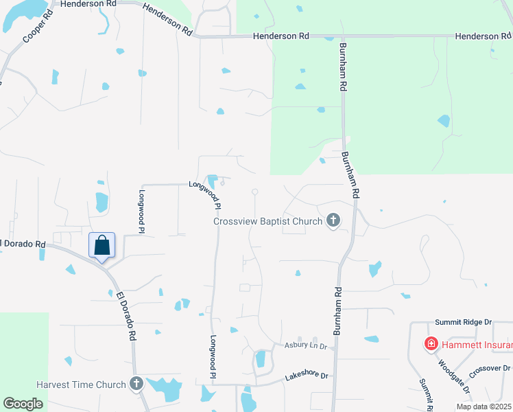 map of restaurants, bars, coffee shops, grocery stores, and more near 584 Asbury Lane Drive in Pearl
