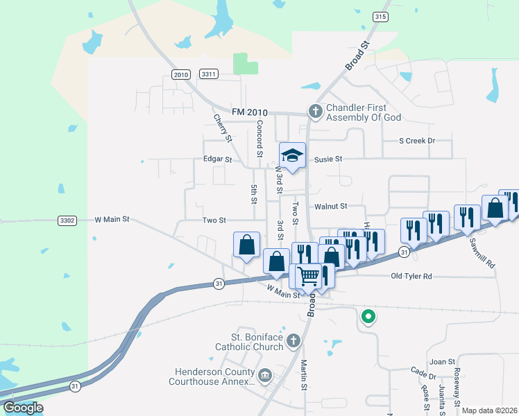 map of restaurants, bars, coffee shops, grocery stores, and more near 603 4th Street in Chandler
