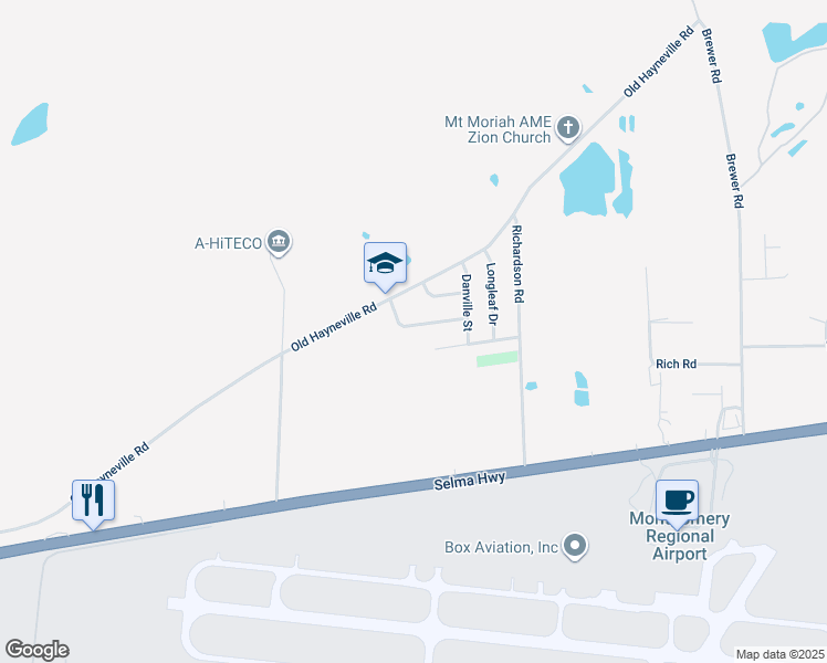 map of restaurants, bars, coffee shops, grocery stores, and more near 4555 Lonesome Pine Drive in Montgomery