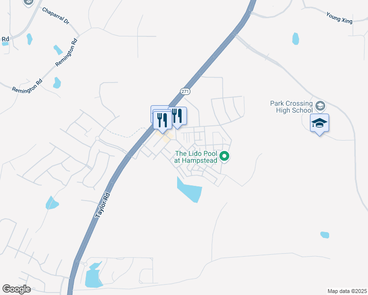 map of restaurants, bars, coffee shops, grocery stores, and more near 7721 Long Acre Street in Montgomery