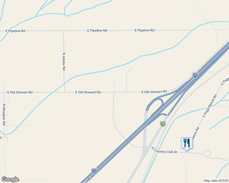 map of restaurants, bars, coffee shops, grocery stores, and more near 4409 North Huntington Road in Willcox