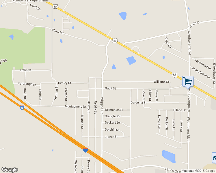 map of restaurants, bars, coffee shops, grocery stores, and more near 5544 Gault Street in Jackson