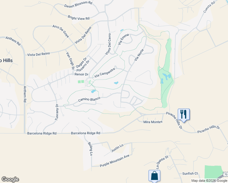 map of restaurants, bars, coffee shops, grocery stores, and more near 6728 Camino Blanco in Las Cruces