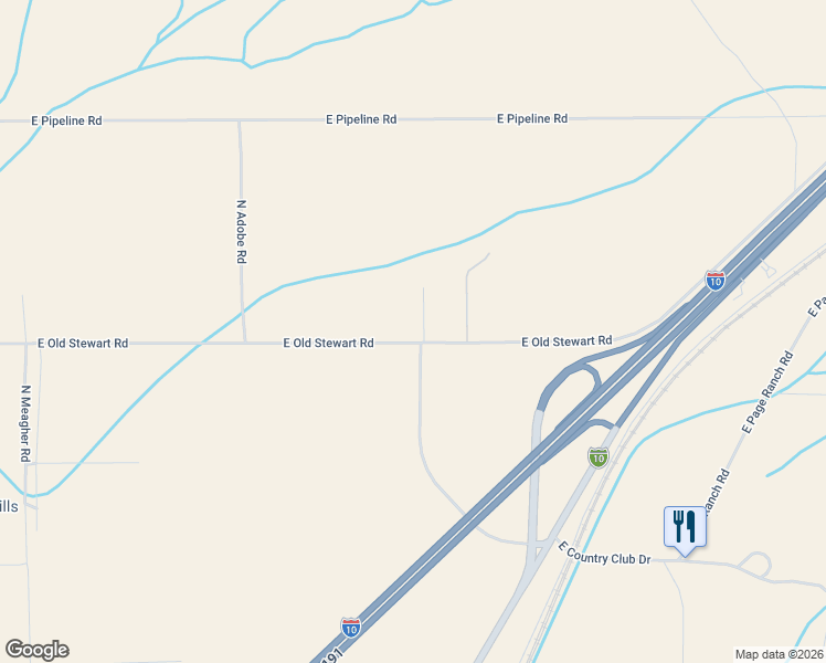 map of restaurants, bars, coffee shops, grocery stores, and more near 4409 North Huntington Road in Willcox