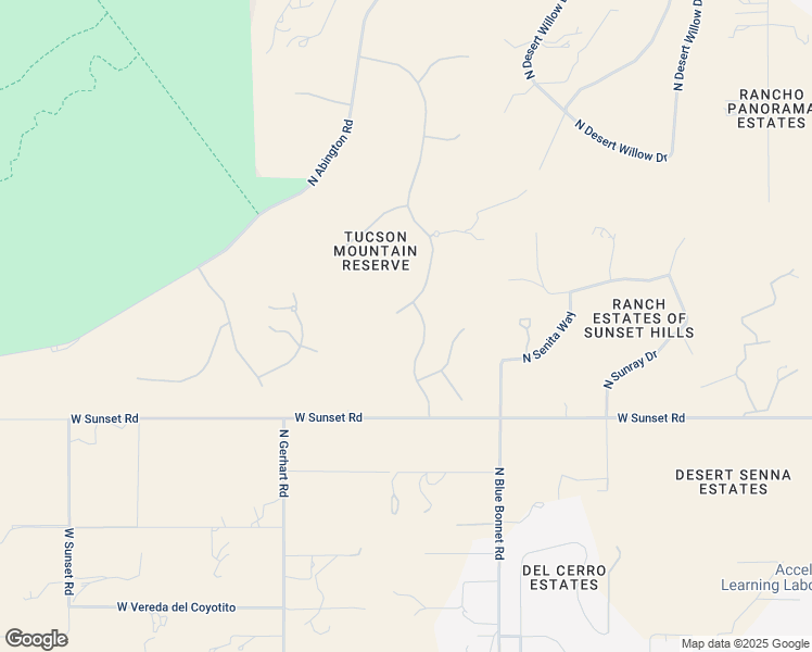 map of restaurants, bars, coffee shops, grocery stores, and more near 5575 West Tucson Mountain Place in Tucson
