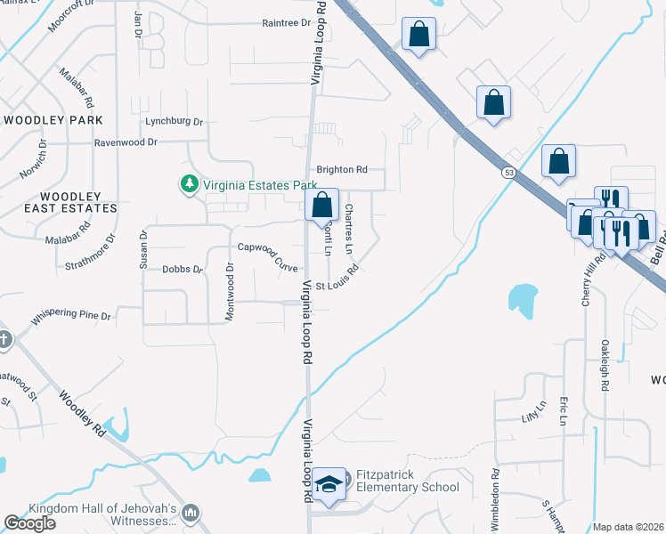 map of restaurants, bars, coffee shops, grocery stores, and more near 4667 Conti Lane in Montgomery
