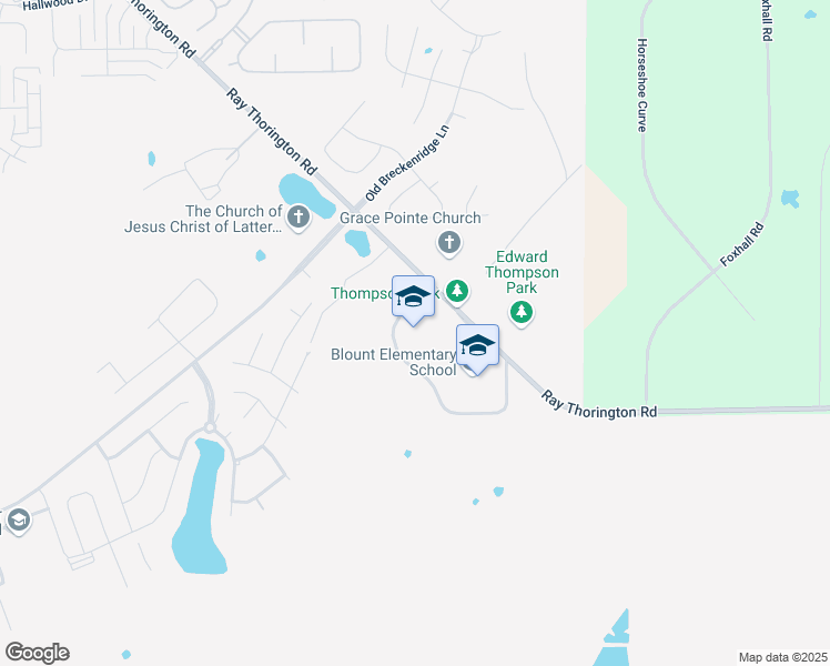 map of restaurants, bars, coffee shops, grocery stores, and more near 1610 Ray Thorington Road in Montgomery