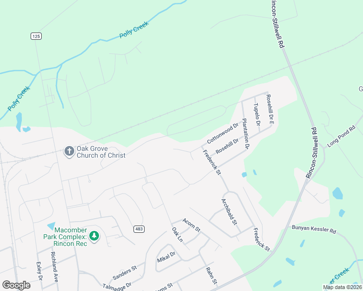 map of restaurants, bars, coffee shops, grocery stores, and more near 93 Cottonwood Drive in Rincon