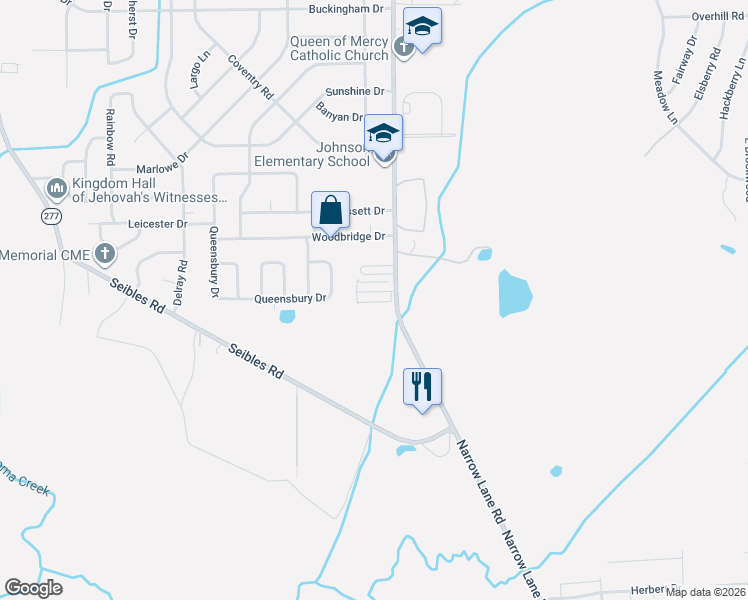 map of restaurants, bars, coffee shops, grocery stores, and more near 1215 Seth Johnson Drive in Montgomery