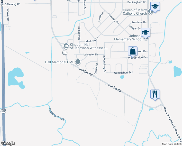 map of restaurants, bars, coffee shops, grocery stores, and more near 4832 Delray Court in Montgomery