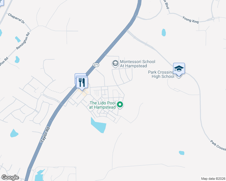 map of restaurants, bars, coffee shops, grocery stores, and more near 7901 Long Acre Street in Montgomery