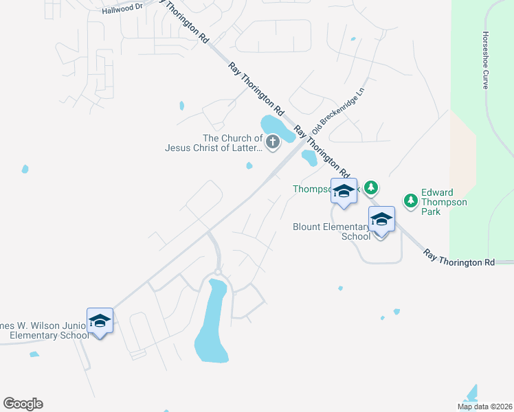 map of restaurants, bars, coffee shops, grocery stores, and more near Breckenridge Drive in Montgomery