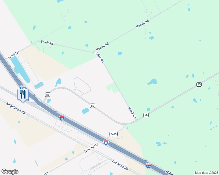 map of restaurants, bars, coffee shops, grocery stores, and more near 710 Valek Road in Ennis