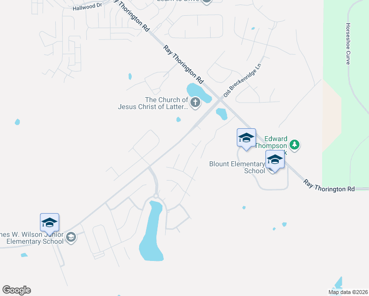 map of restaurants, bars, coffee shops, grocery stores, and more near Breckenridge Drive in Montgomery