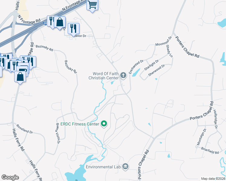 map of restaurants, bars, coffee shops, grocery stores, and more near 510 Bazinsky Road in Vicksburg